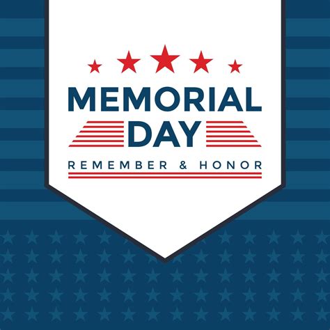 Happy Memorial Day with USA flag and stars. Celebrate Memorial Day