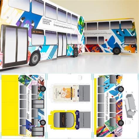 PAPERMAU Dublin Bus Art Gallery Miniature Paper Model By Robloughlin