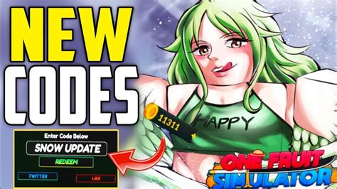 Snow Awk Update X New One Fruit Simulator Codes April One