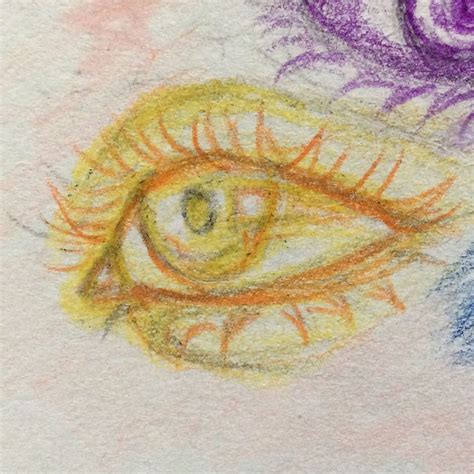 yellow aesthetic eye drawing🌻