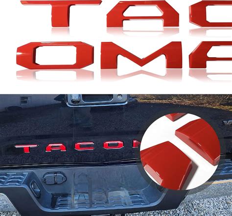 Tailgate Insert Letters Badges Compatible With Tacoma D