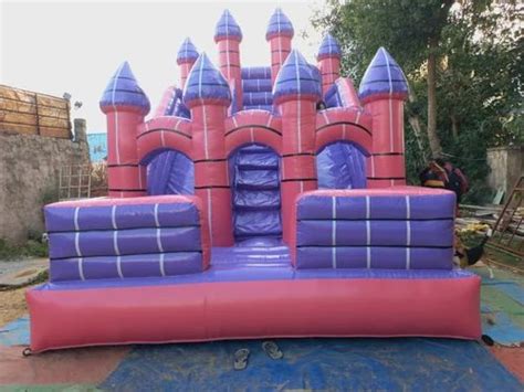 Event Pink And Purpal Inflatables Slide Bouncy Size 1218 Feet Age