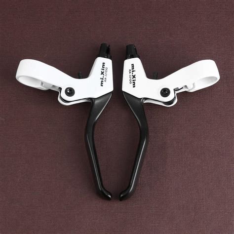 1 Pair Aluminum Bicycle Brake Levers Mountain Bike Brake Handles White