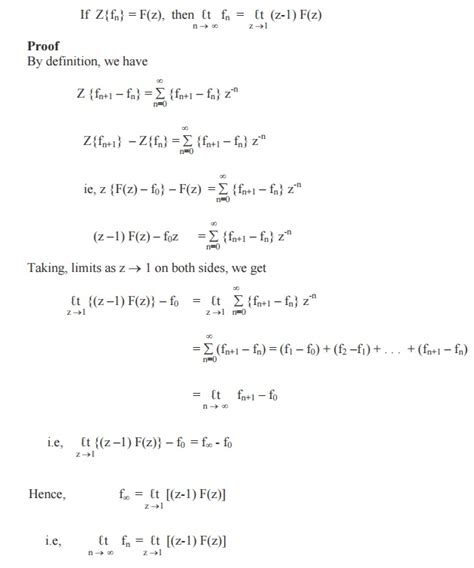 Z Transforms And Difference Equations