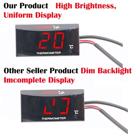 Digital 12v Temperature Monitoring Thermometer Meter W Temp Probe 50~110°c Bg Thermometers