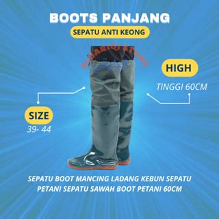 Jual Sepatu Boot Petani Sawah Panjang Cm Ternak Mancing Hujan Anti