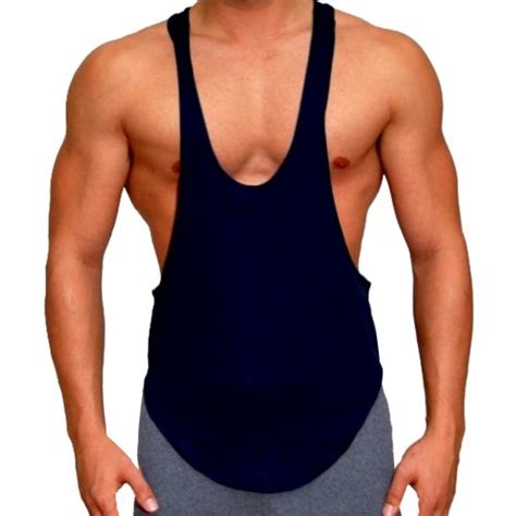 Mens Navy Bodybuilding Gym String Posing Tank Top New Gary Majdell Sport Size Large Buy Online