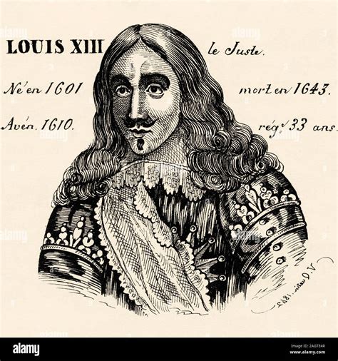 Portrait Of Louis Xiii The Just King Of France From