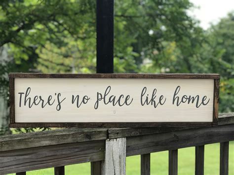 There's no place like home hand painted wood sign | Etsy