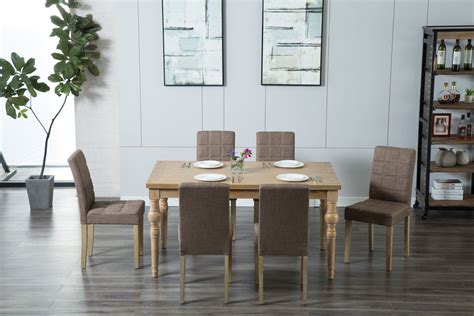 Oliver Smith Roosevelt Collection 7 Piece Dining Table And 6 Chairs