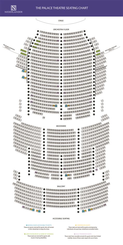 Seating Chart Palace Theatre Broadway New York