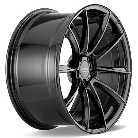 20 Staggered Ace Alloy Wheels V704 Aff05 Gloss Piano Black Flow Formed