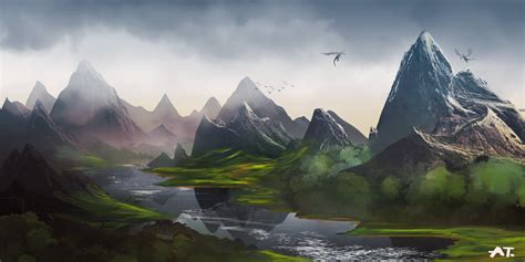 Fantasy Landscape concept art by Fullmetal-Angelo on DeviantArt