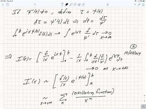 Asymptotic Evaluation Of Fourier Type Integrals Youtube