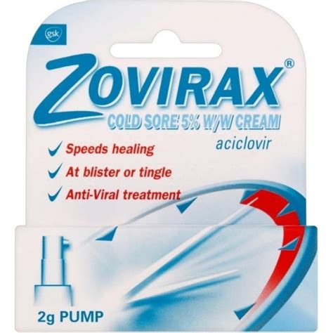 Buy Zovirax Cold Sore 5 Cream 2g Pump