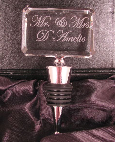 Custom Personalized Wine Bottle Stopper Engraved Crystal - Etsy