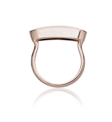 Baja Ring in 18ct Rose Gold Vermeil on Sterling Silver and Grey Agate ...