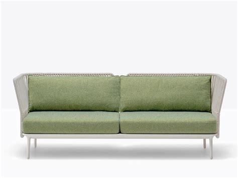 REVA COCOON Modular Fabric Garden Sofa With Chaise Longue By Pedrali