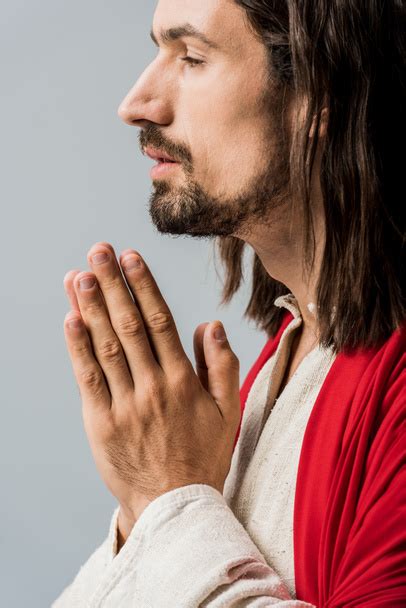 Side View Of Bearded Man With Praying Free Stock Photo And Image 302899238