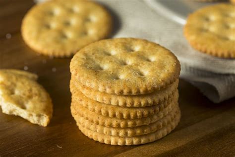 Galletas Hechas En Casa Saladas Redondas Foto De Archivo Imagen De