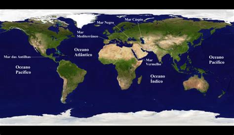 llamar Bastante incluir mapa oceanos y mares del mundo Borrar Quedar ...