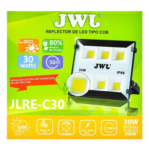 Reflector Led Tipo Cob Ip W Luz Blanca Jlre C B Jwj Joinet