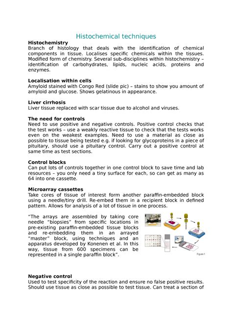 Week 15 Histochemical techniques - Histochemical techniques Histochemistry Branch of histology ...