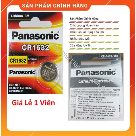 1 Viên Pin Lithium Panasonic CR2032 CR2025 CR2016 CR1632 CR1620