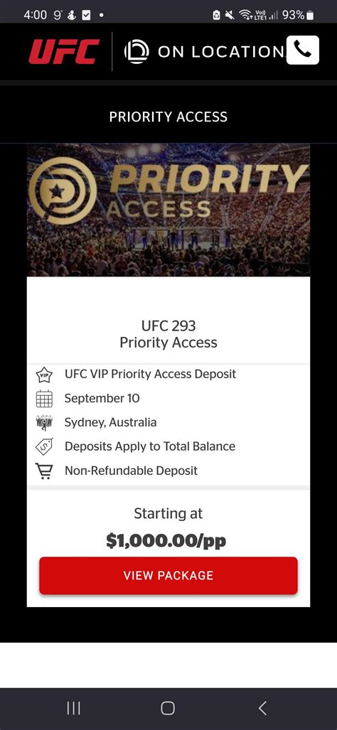 Ufc Vip Tickets Rufc