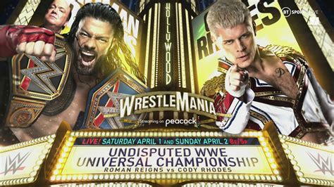 Wrestlemania 2024 Cody Rhodes Vs Roman Reigns - Allyn Giacinta