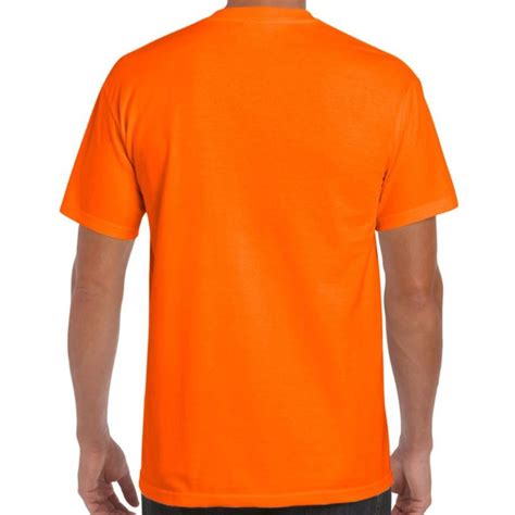 Small Gildan Short Sleeve Safety Orange Pocket T Shirt [2300]