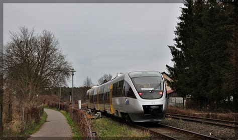 VT 0014 Der NEB Wartet In Der Abstellung Auf Weiterfahrt Als RB12 Von