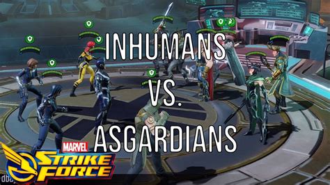 Inhumans Vs Asgardians Alliance War Marvel Strike Force Youtube