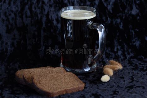 Homemade Russian Traditional Beverage Kvas Made From Rye Bread In Big