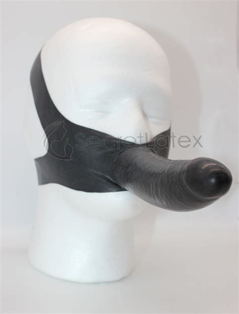 100 Latex Black Or Brown Head Face Strap On Dildo Black Etsy UK