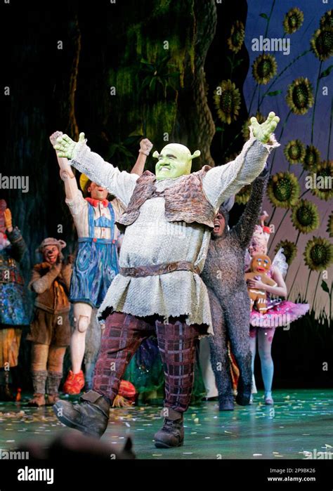 Brian D Arcy James Who Plays Shrek Takes A Bow During The Opening