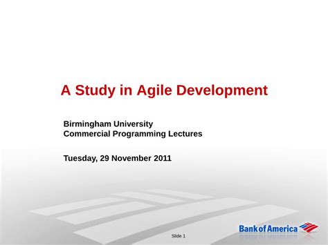 Pdf A Study In Agile Development University Of Birminghamthe