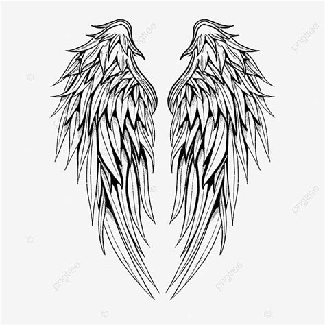 Black And White Sketch Lineart Angel Wings Wings, Angel Drawing, Angel Wing Drawing, Wing ...