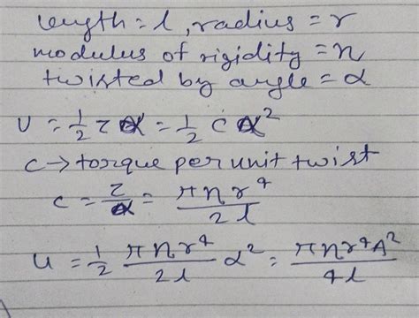 The Elastic Potential Energy Of A Wire Of Length Prime Mathrm L