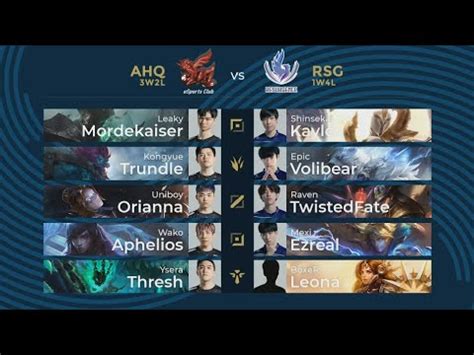 TH AHQ Vs RSG Week 3 Day 1 PCS Summer 2020 AHQ Esports Club