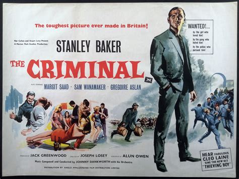 THE CRIMINAL (1960) Original Vintage UK Quad Film Movie Poster ...