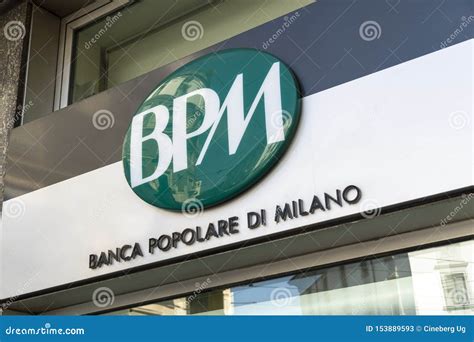 BPM Banca Popolare Di Milano Editorial Stock Photo Image Of Emblem