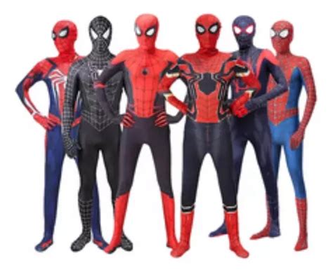 Disfraz Traje Spiderman Cosplay Adulto Hombre Ara A Miles Morales