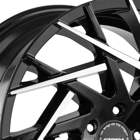 STRADA NIDO Wheels Gloss Black With Machined Tips Rims