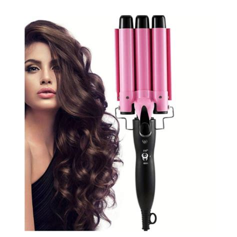 Barrel Curling Iron Hair Crimper Aleath Dual Voltage Three Barrels