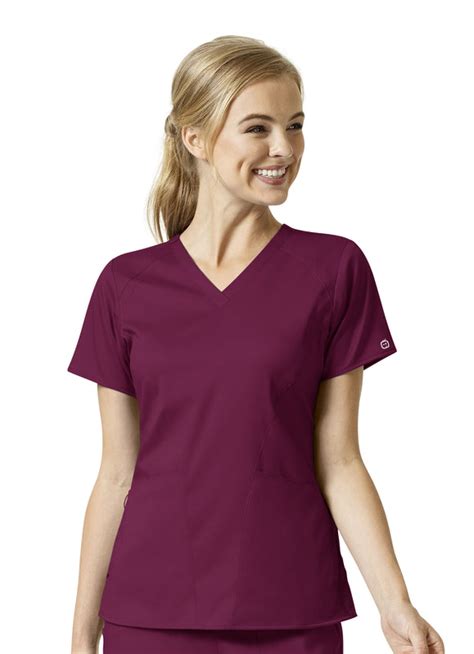 Wonderwink Pro 6319 Women S 4 Pocket V Neck Top Wine