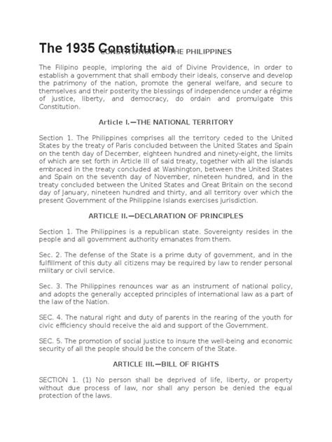 The 1935 Philippine Constitution | Impeachment | Supreme Court Of The United States