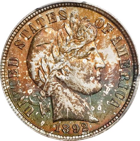 1892 Barber Dime Proof 67 Pcgs Sbp2024年3月23589 美国钱币首席收藏网