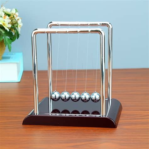 Newton S Cradle Desk Table Decor Metal Pendulum Ball Steel Balance Ball