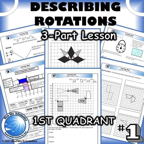 Transformations: Describing Rotations in the 1st Quadrant | Learning ...